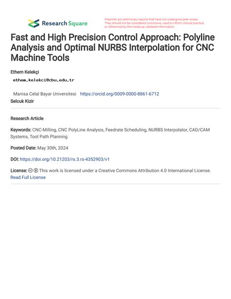 Fast and precision NURBS interpolator for CNC systems